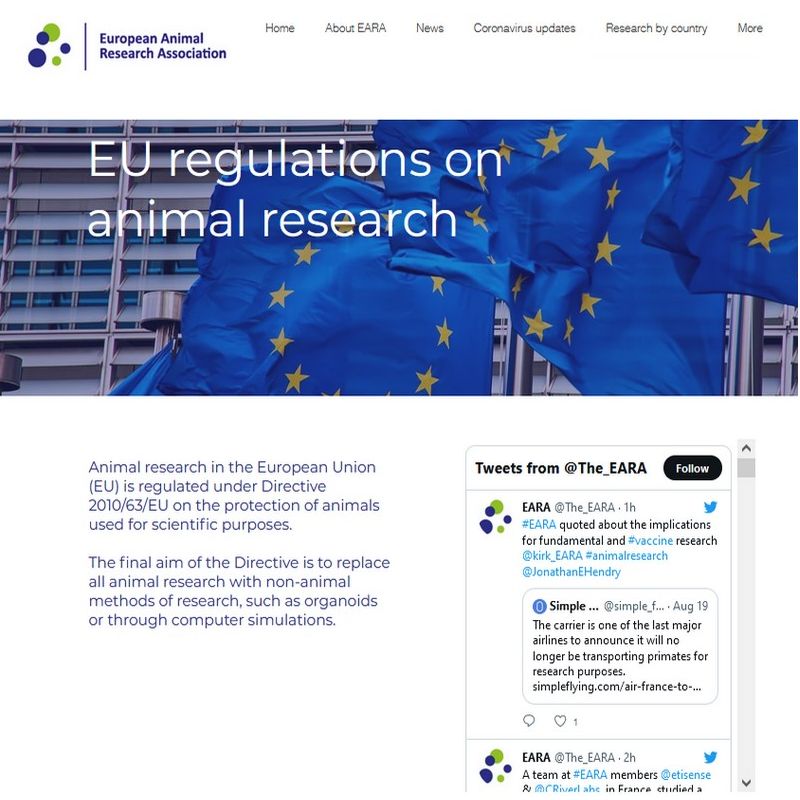 EU regulations on animal research